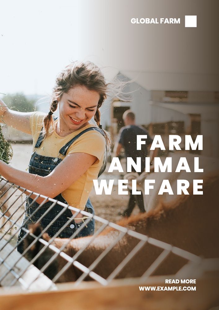 Animal welfare  poster template, editable text and design