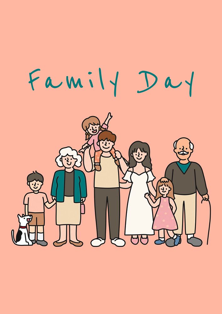 Family Day  poster template, editable text and design