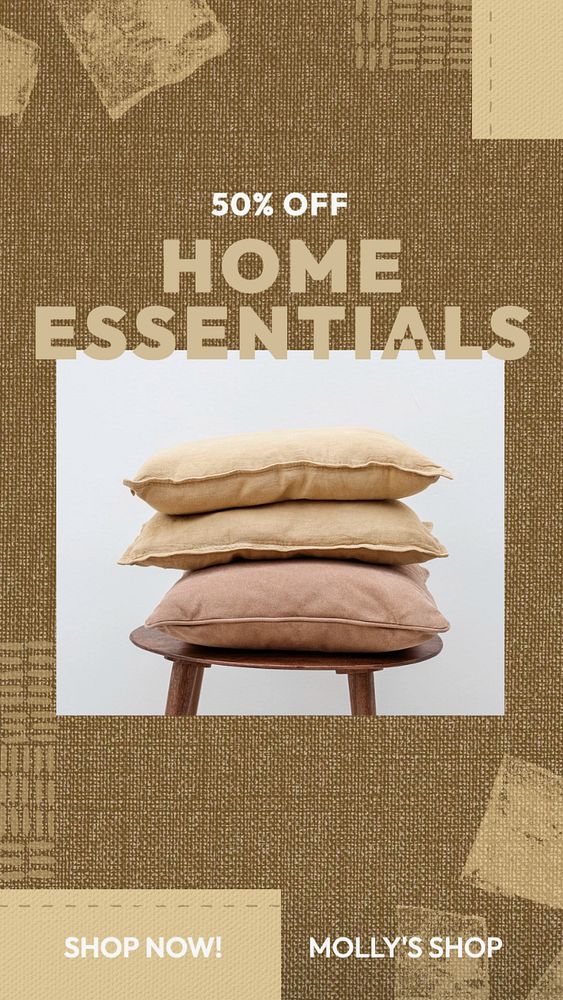 Home essentials sale  Instagram story template, editable text