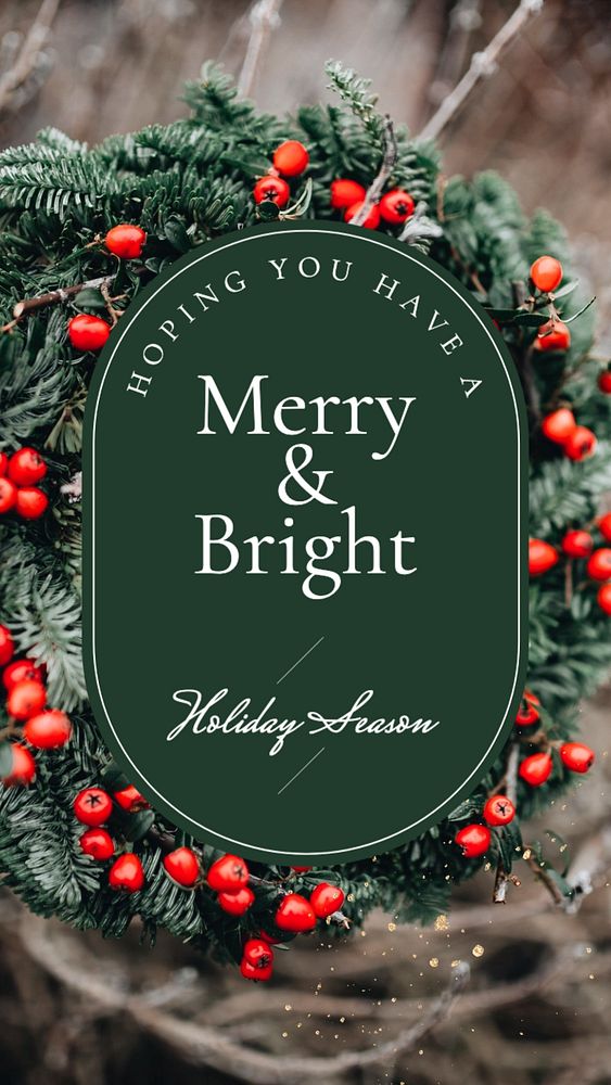 Holiday season  Instagram story template, editable text