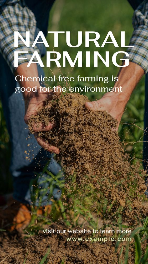 Organic farming  Instagram story template, editable text