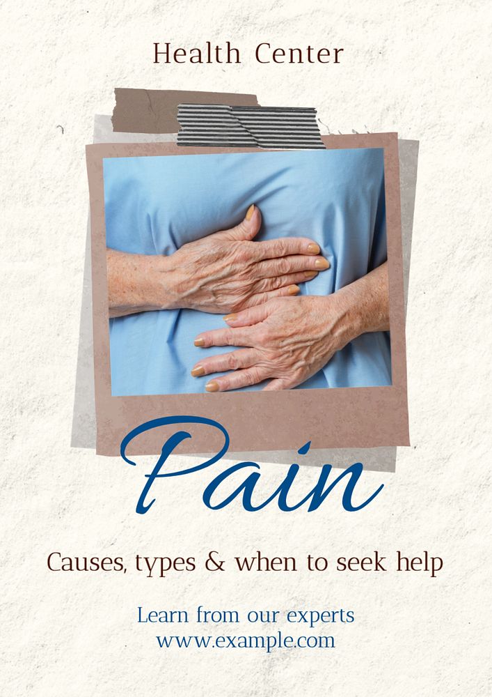 Pain  poster template, editable text and design