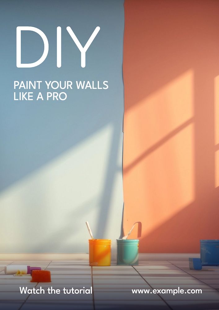 DIY poster template, editable text and design