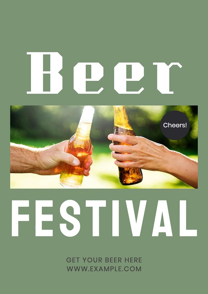 Beer festival  poster template, editable text and design