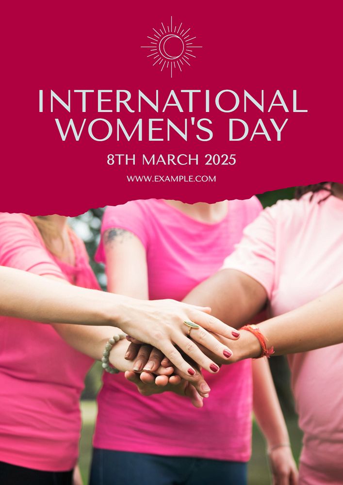 Women's day event poster template, editable text and design