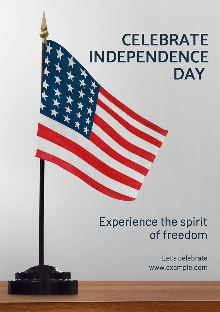 Independence day  poster template, editable text and design