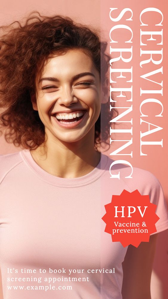 Cervical screening  Instagram story template, editable text