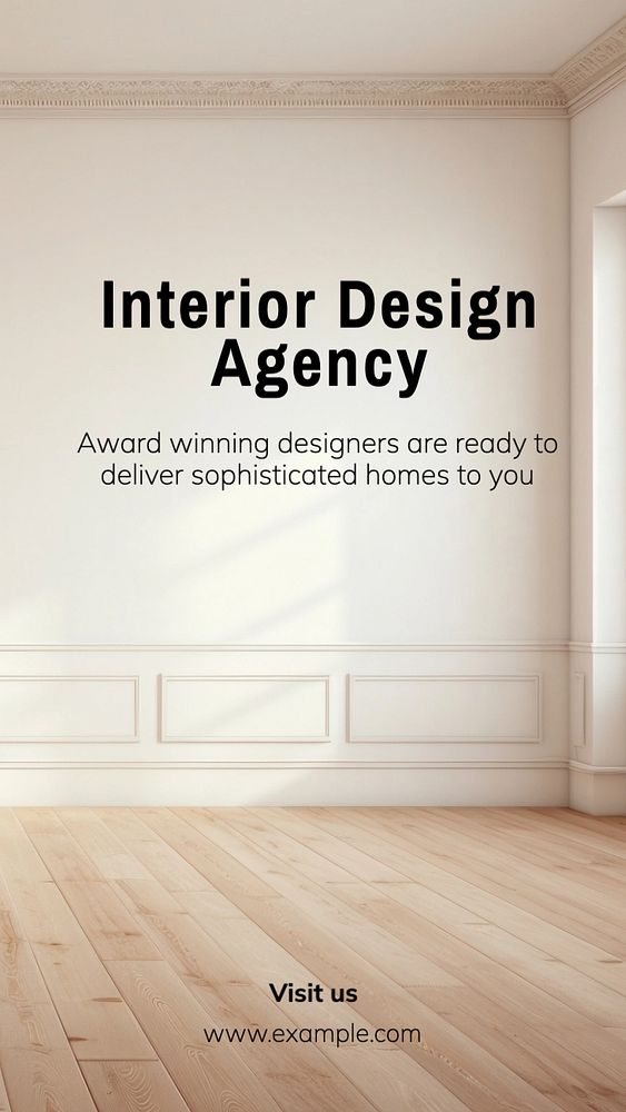 Interior design agency  Instagram story template, editable text