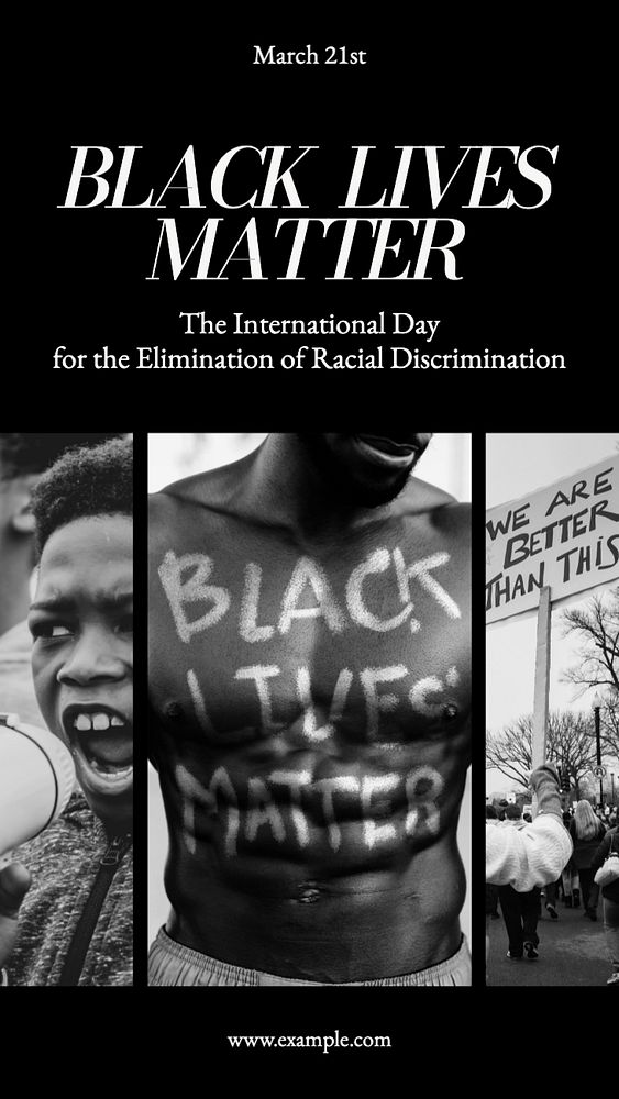 Black Lives Matter Instagram story template, editable text