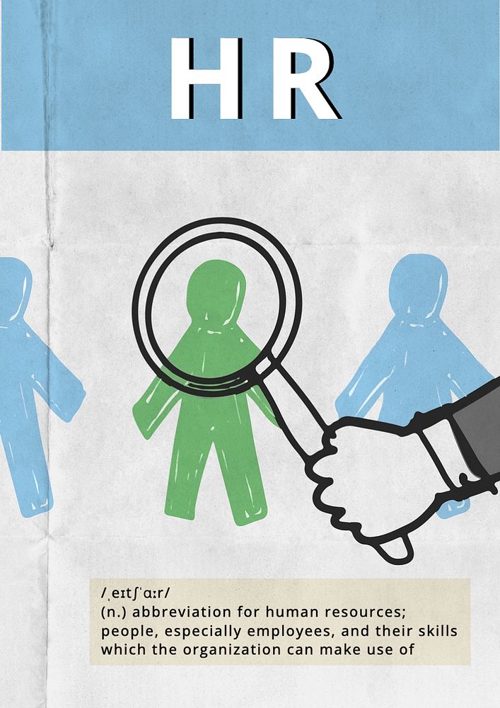 HR, human resources poster template, editable text and design