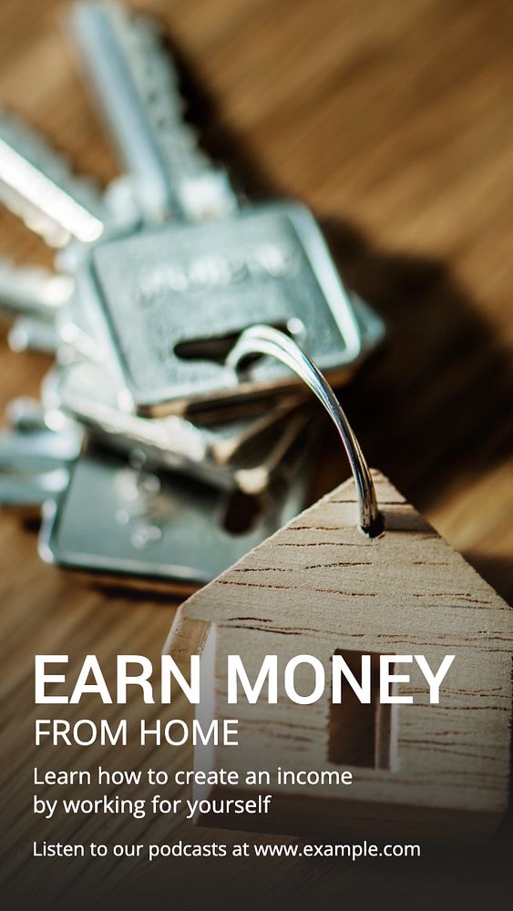 Earn money Instagram story template, editable text