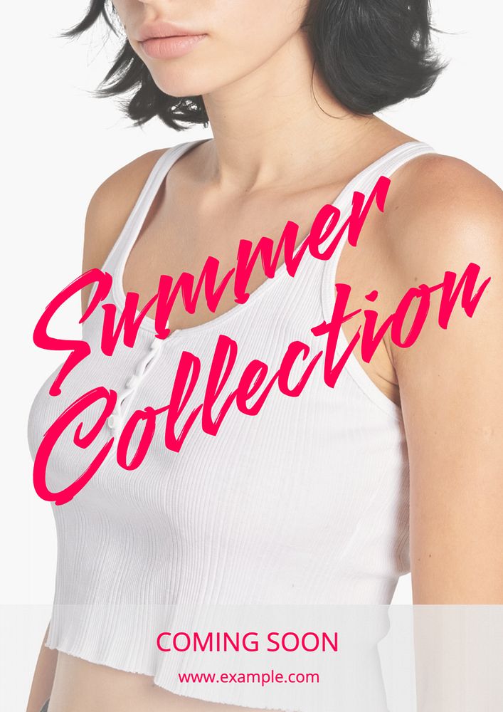 Summer collection poster template, editable text and design