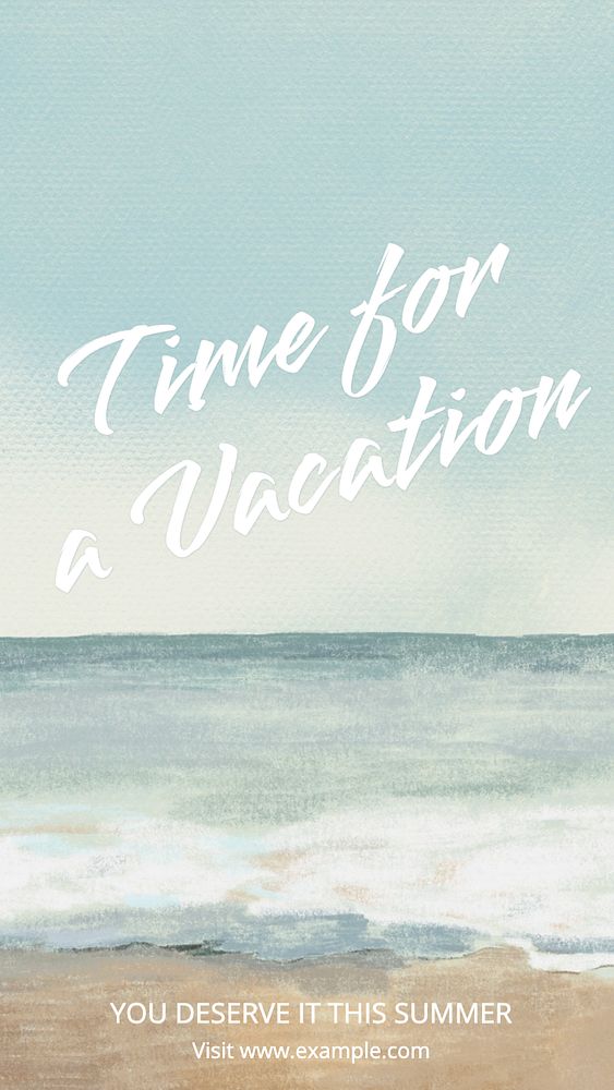 Summer vacation Instagram story template, editable text