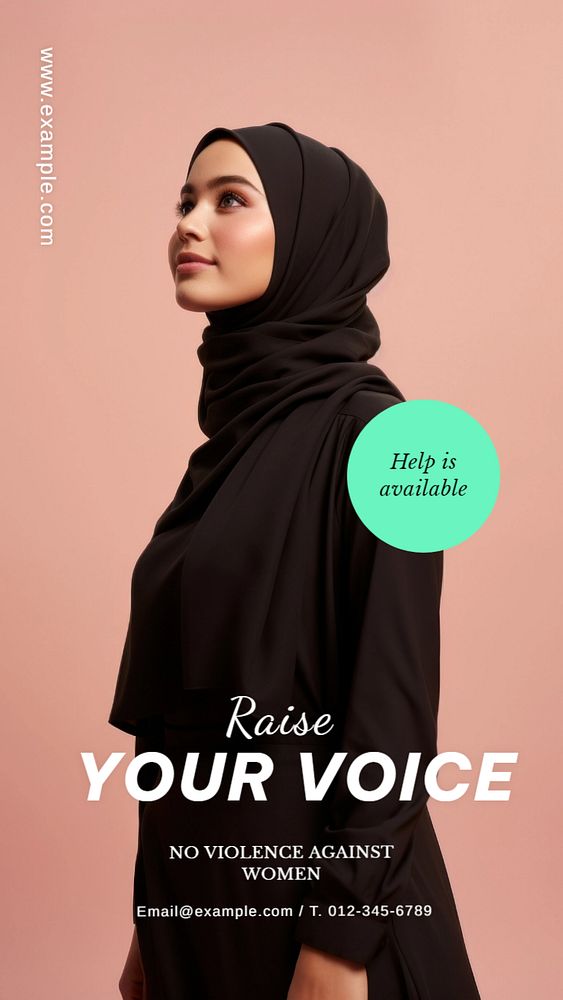 Raise your voice Instagram story template, editable text