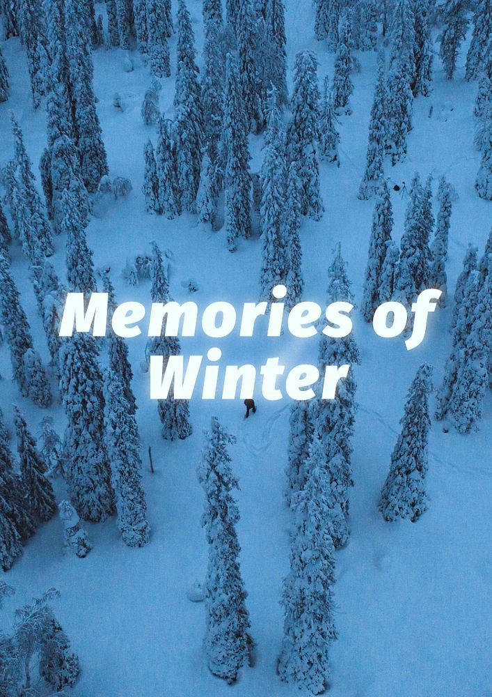 Winter memories  poster template, editable text and design