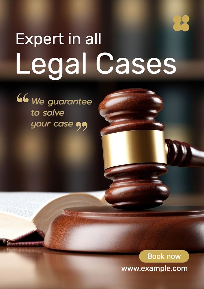 Legal services  poster template, editable text and design