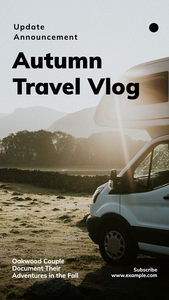 Autumn travel  Instagram story template, editable text