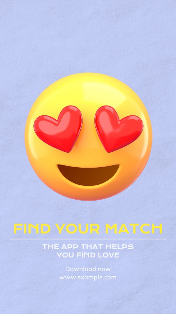 Dating app Instagram story template, editable text