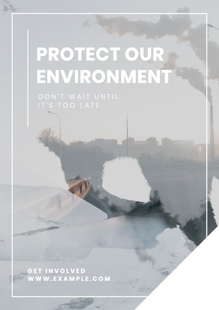 Protect our environment  poster template, editable text and design