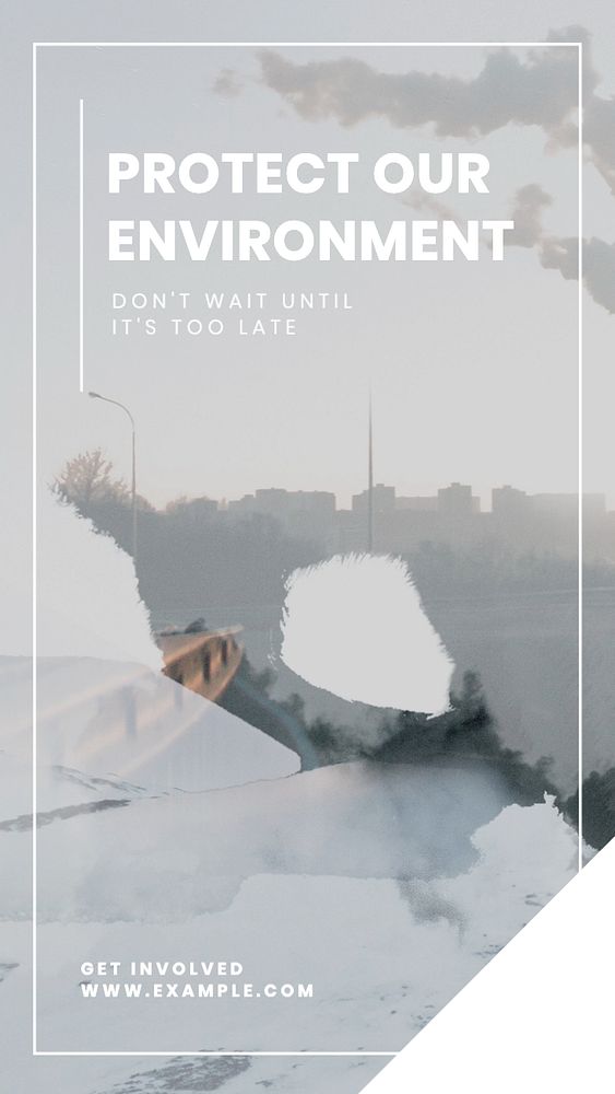 Protect our environment  Instagram story template, editable text