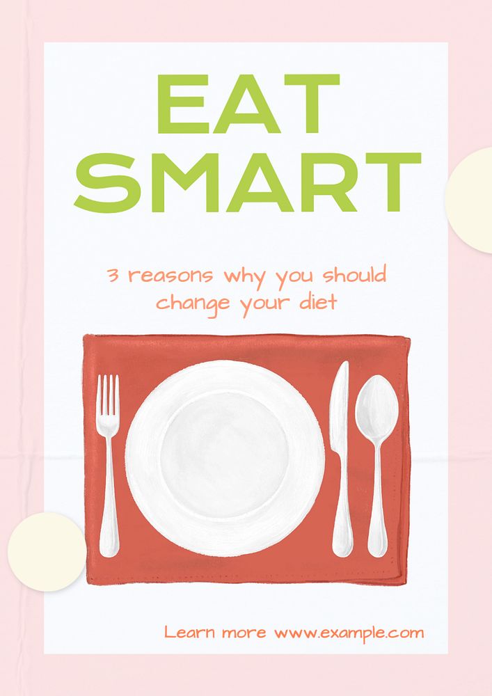 Change your diet poster template, editable text and design