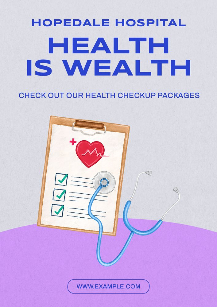 Health checkup  poster template, editable text and design