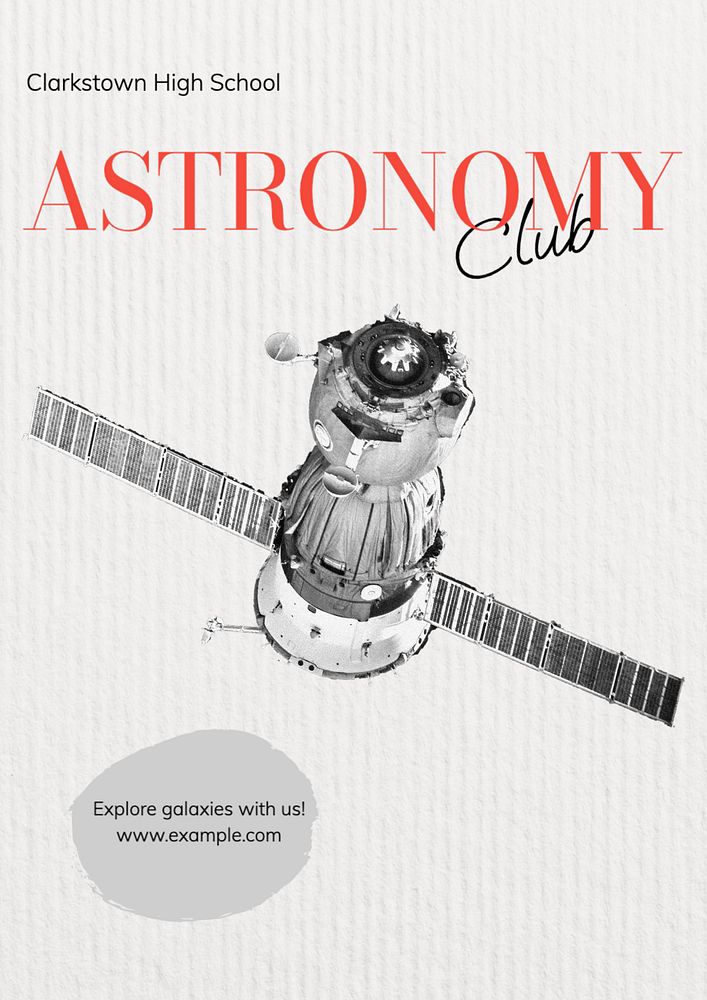 Astronomy club  poster template, editable text and design