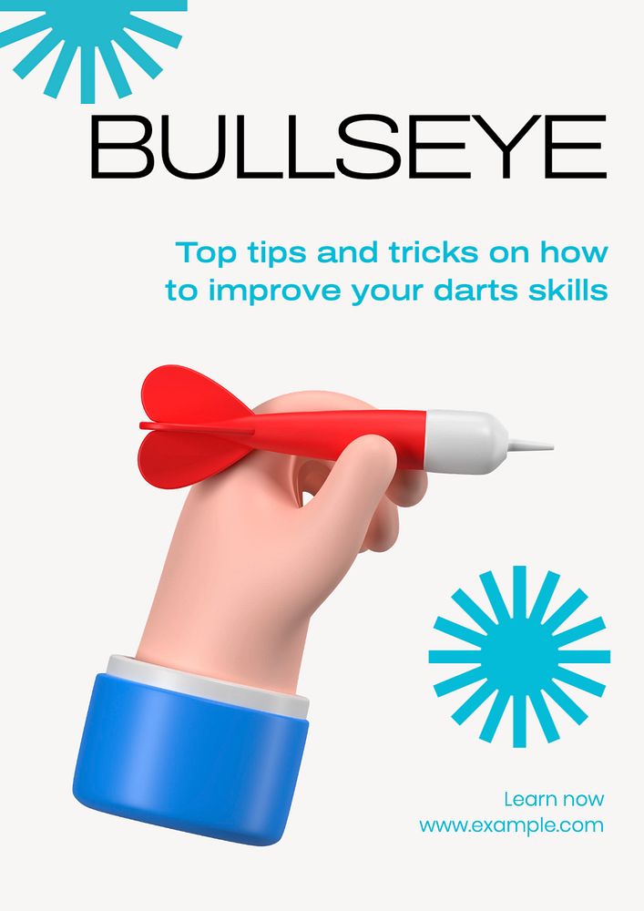 Bullseye poster template, editable text and design