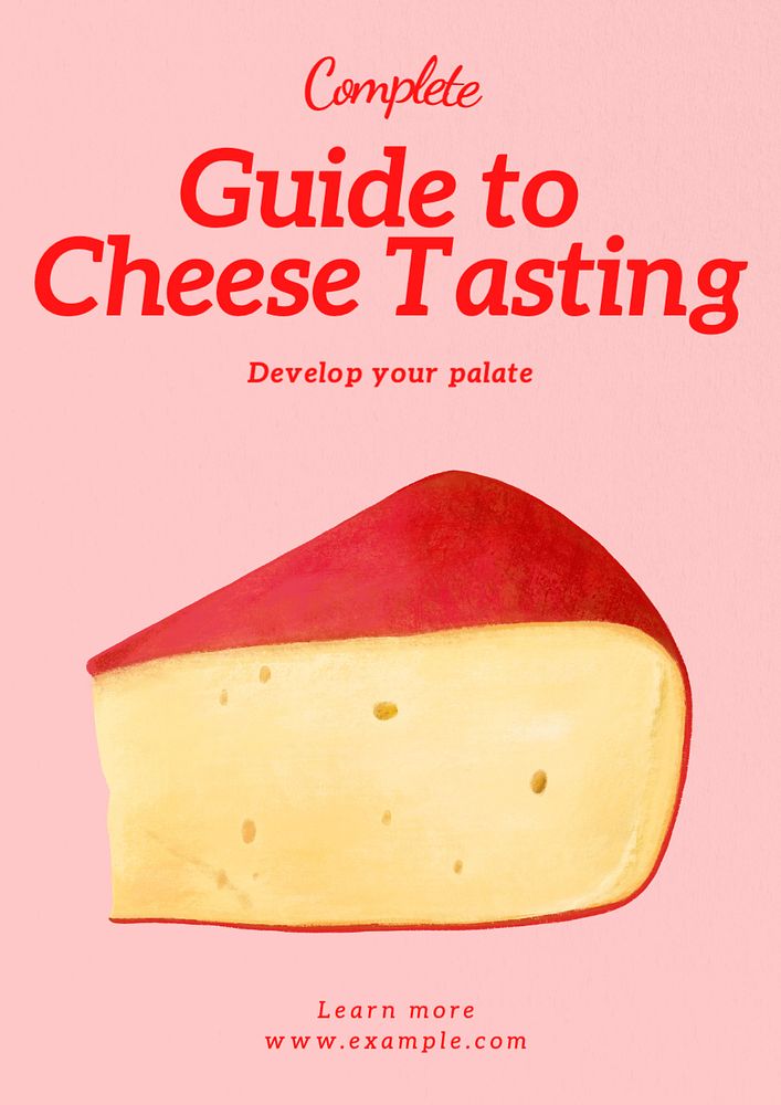 Cheese tasting poster template, editable text and design