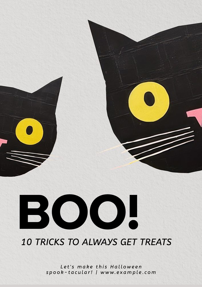 Halloween tricks poster template, editable text and design