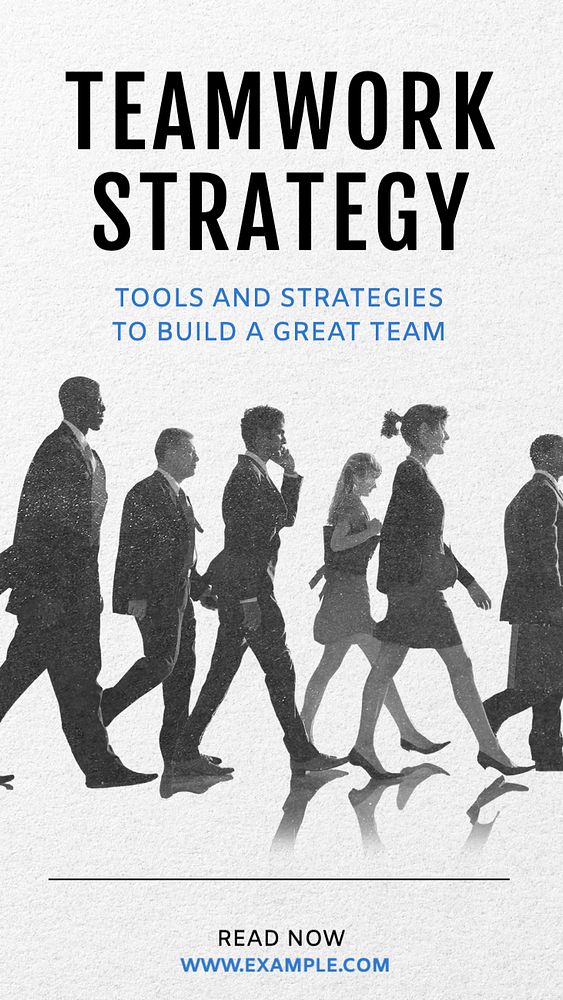 Teamwork strategy Instagram story template, editable text