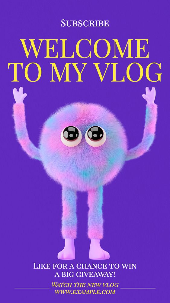 Welcome to my vlog Instagram story template, editable text