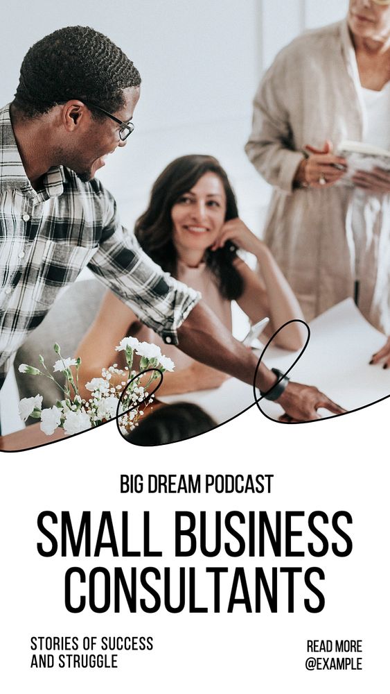 Small business Instagram story template, editable text