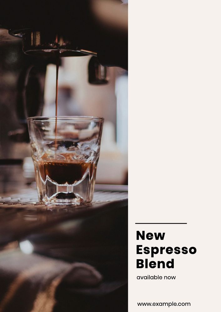 Expresso blend poster template, editable text and design