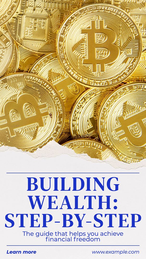 Building wealth Instagram story template, editable text