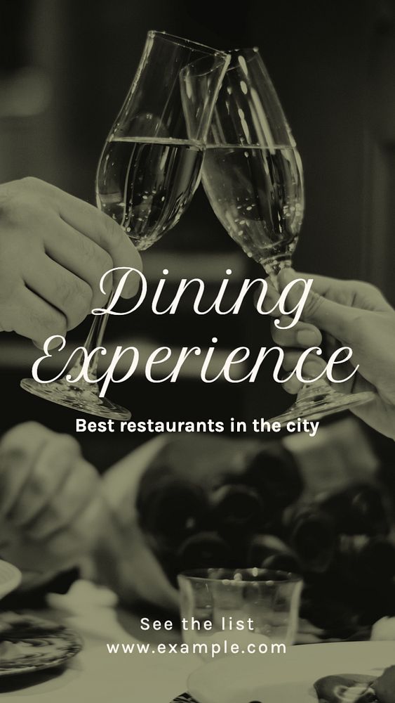 Dining experience Instagram story template, editable text