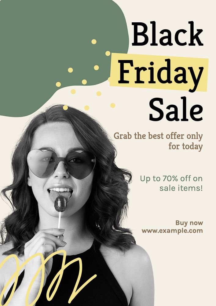 Sales poster template, editable text and design