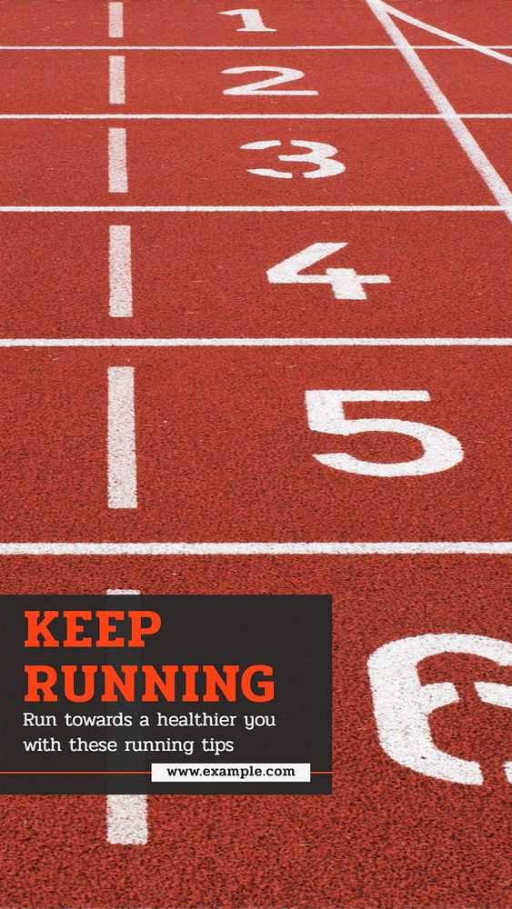 Keep running Instagram story template, editable text