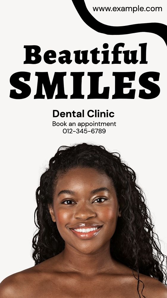 Dental clinic Instagram story template, editable text