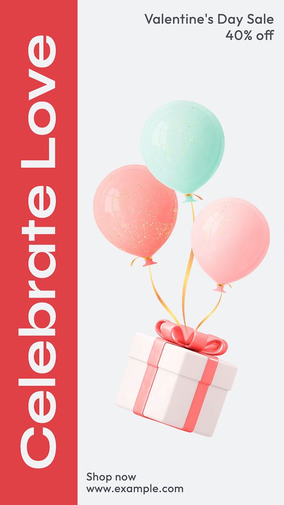 Celebrate love sale Facebook story template, editable design