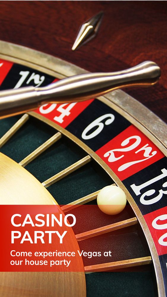 Casino night Instagram story template, editable text