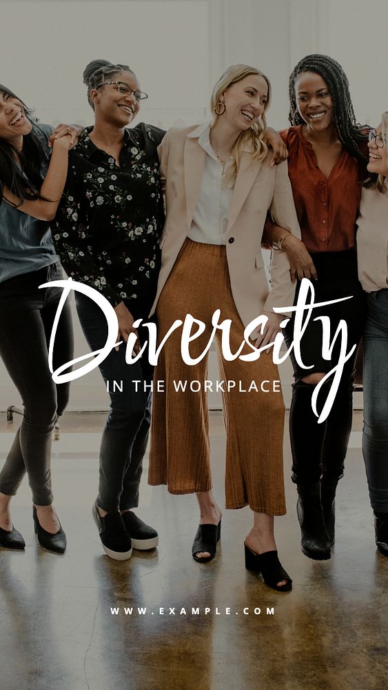 Diversity in workplace  Instagram story template, editable text