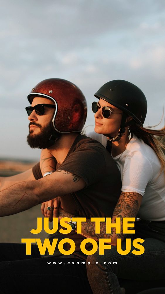 Just the two of us  Instagram story template, editable text