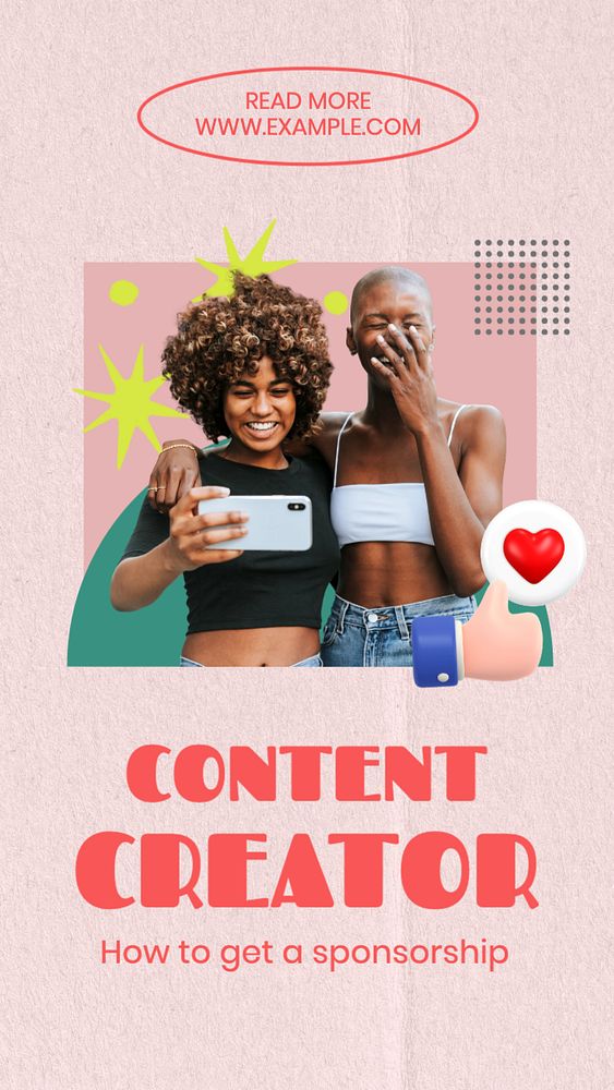 Influencer sponsorship Instagram story template, editable text