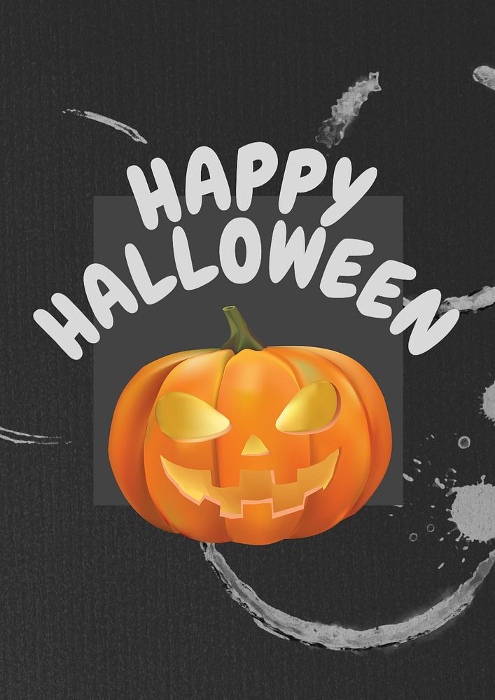 Happy Halloween  poster template, editable text and design