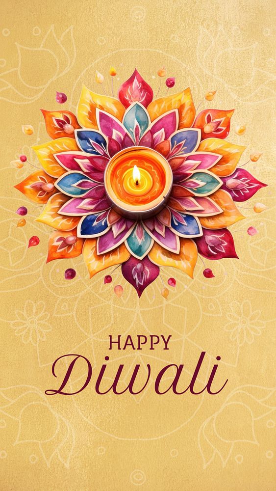 Happy diwali Instagram story template, editable text