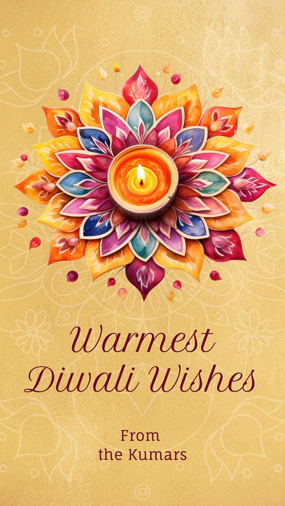 Diwali wishes Instagram story template, editable text