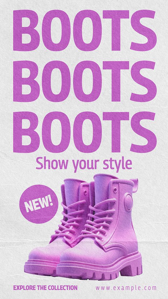 Footwear store Instagram story template, editable text