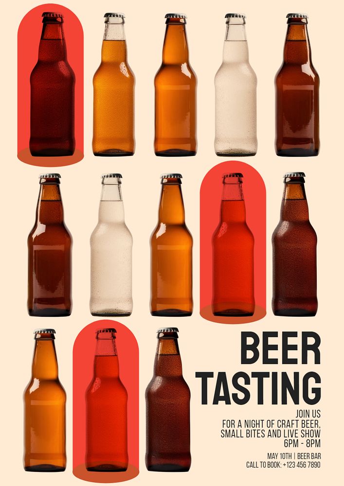 Beer tasting poster template