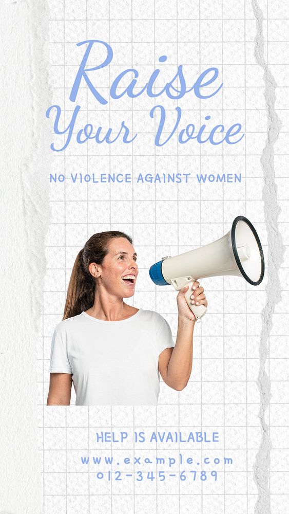 Raise your voice Instagram post template, editable text